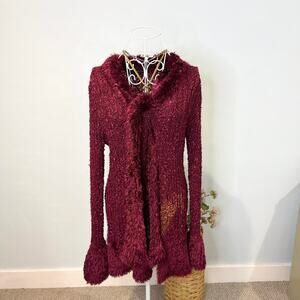 Stunning vintage y2k penny lane fairy cardigan/ long sweater- shaggy  coat
